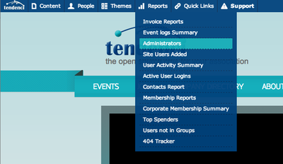 View list of Admins on a Tendenci Site