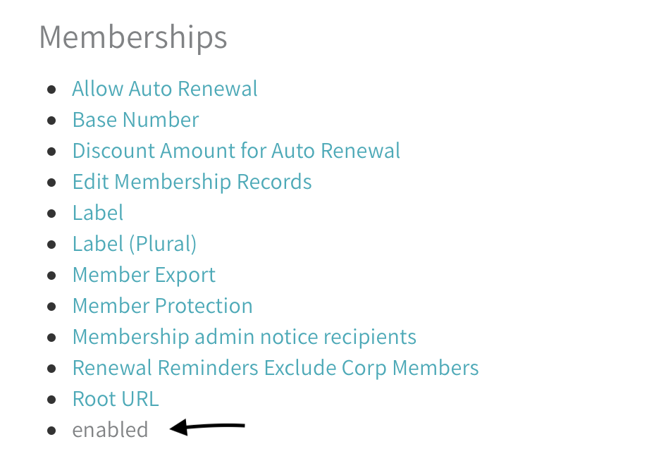 Snapshot Membership Settings