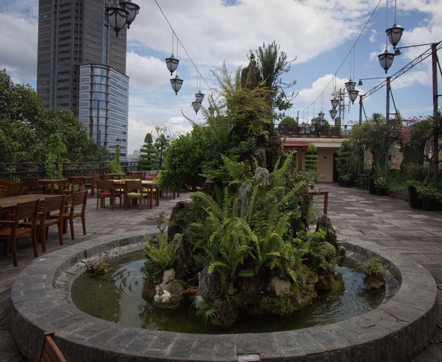 Rex Hotel Rooftop Fountain