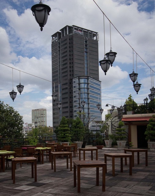 View of Downtown Saigon from the Rex Hotel Rooftop Patio