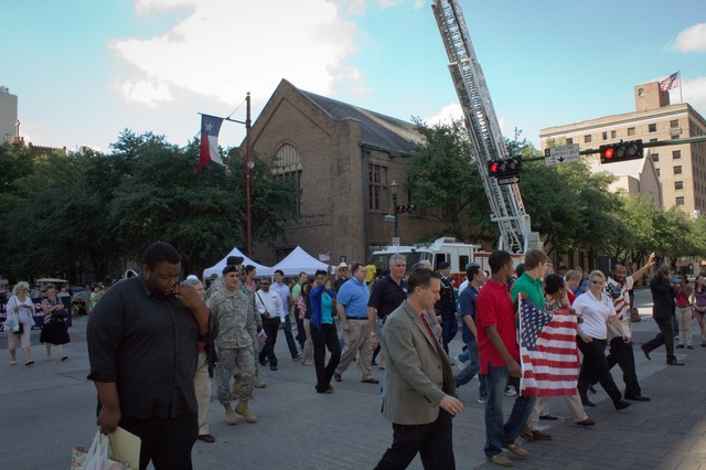 Welcome Home Parade for US Soldiers Returning from Iraq Downtown Houston