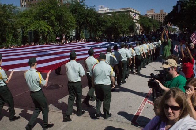 Welcome Home Parade for US Soldiers Returning from Iraq Downtown Houston