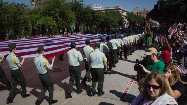 Welcome Home Parade for US Soldiers Returning from Iraq Downtown Houston