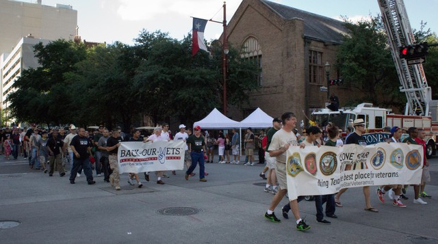 Welcome Home Parade for US Soldiers Returning from Iraq Downtown Houston