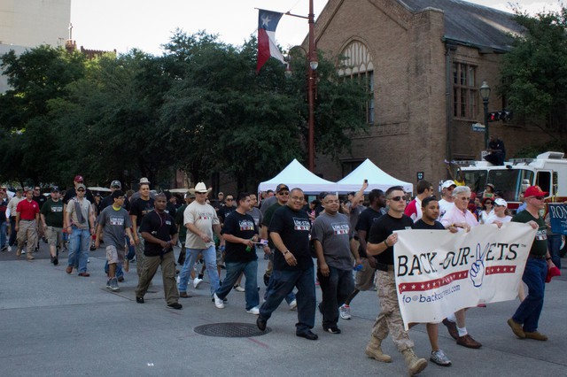 Welcome Home Parade for US Soldiers Returning from Iraq Downtown Houston