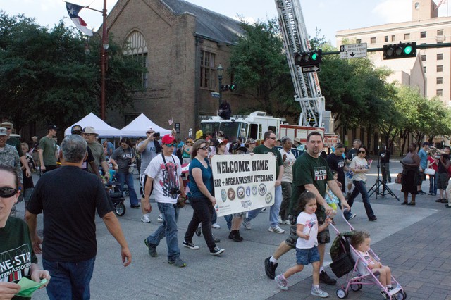 Welcome Home Parade for US Soldiers Returning from Iraq Downtown Houston