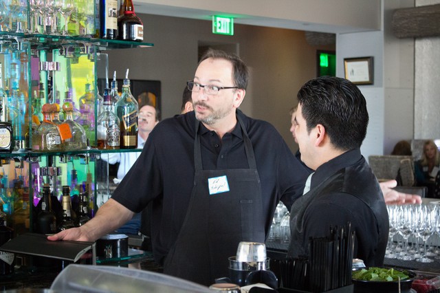 Ed Schipul Bartends at IABC Houston's April 2012 Communicators' Happy Hour