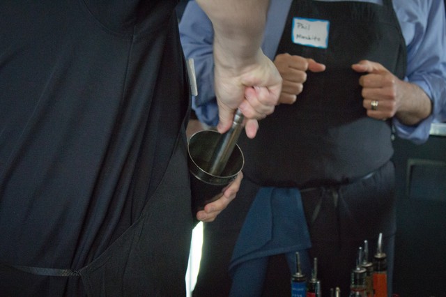 Ed Schipul Bartends at IABC Houston's April 2012 Communicators' Happy Hour