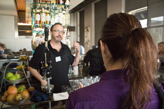 Ed Schipul Bartends at IABC Houston's April 2012 Communicators' Happy Hour