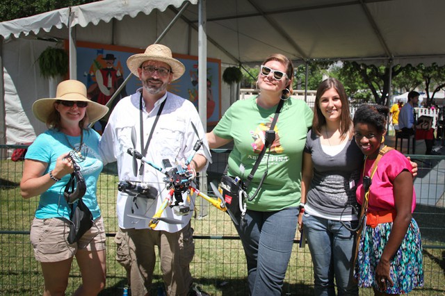 2012 04 Tendenci Softwares Mascot Quadcopter visits iFest-9653