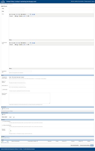 Add a Custom Form Admin Page Screenshot